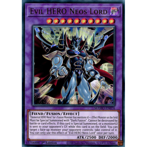 Yu-Gi-Oh TCG MAMO-EN076 UR Evil HERO Neos Lord Magnificent Monsters