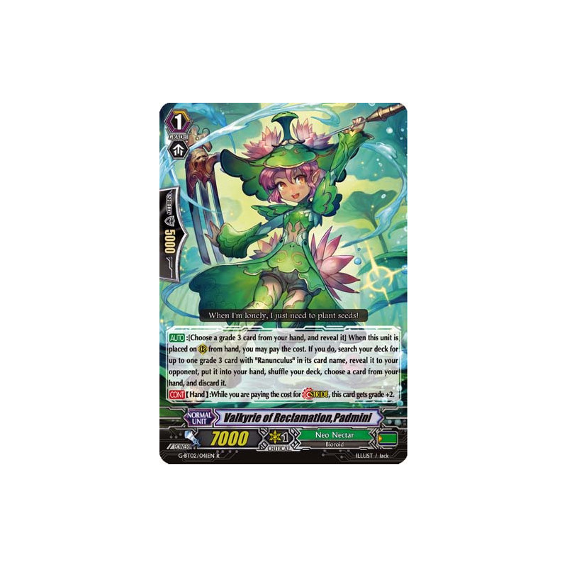 Vanguard_TCG_card_G-BT02_041EN_R_Valkyrie_of_Reclamation_Padmini_Soaring_Ascent_of_Gale_Blossom