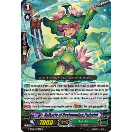 Vanguard_TCG_card_G-BT02_041EN_R_Valkyrie_of_Reclamation_Padmini_Soaring_Ascent_of_Gale_Blossom
