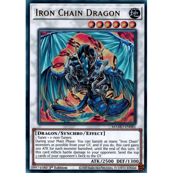 Yu-Gi-Oh TCG MAMO-EN081 UR Iron Chain Dragon Magnificent Monsters
