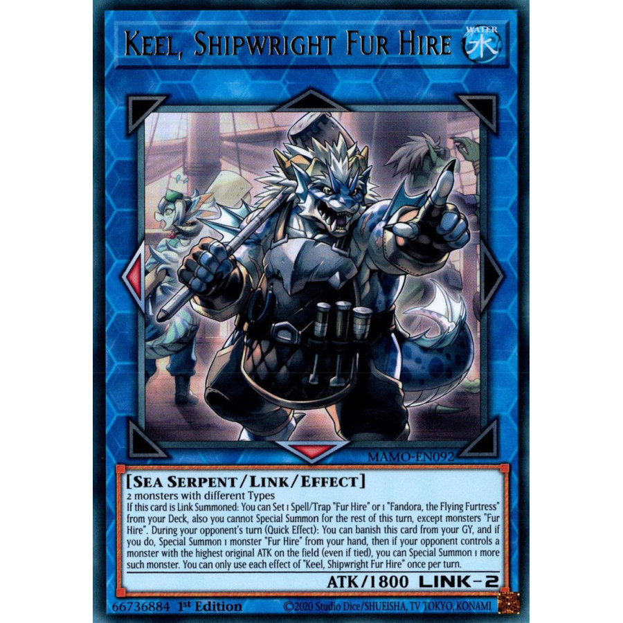 Yu-Gi-Oh TCG MAMO-EN092 UR Keel, Shipwright Fur Hire Magnificent Monsters