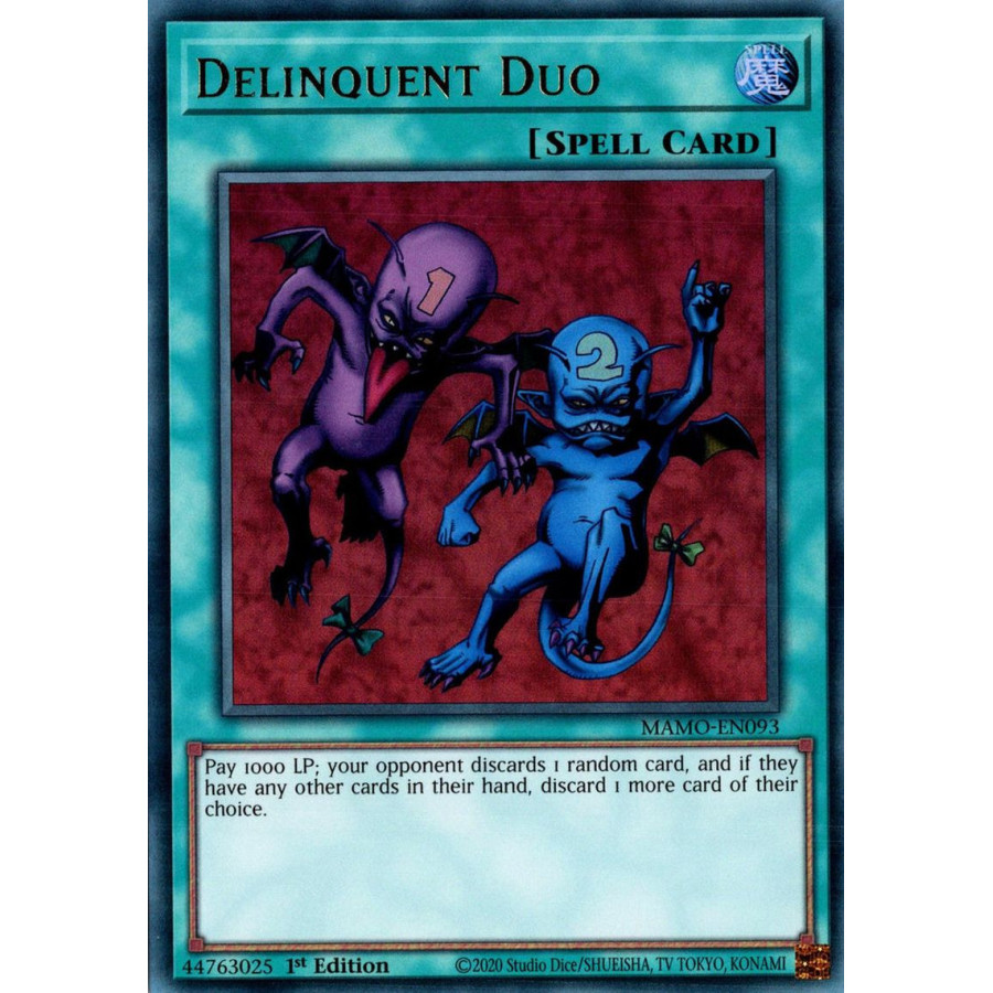 Yu-Gi-Oh TCG MAMO-EN093 UR Delinquent Duo Magnificent Monsters