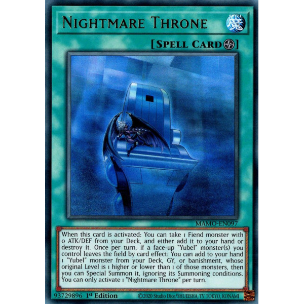 Yu-Gi-Oh TCG MAMO-EN097 UR Nightmare Throne Magnificent Monsters