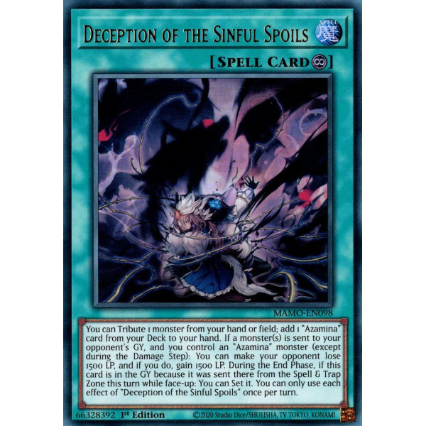 Yu-Gi-Oh TCG MAMO-EN098 UR Deception of the Sinful Spoils Magnificent Monsters