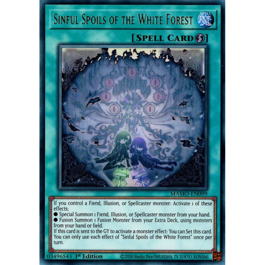 Yu-Gi-Oh TCG MAMO-EN099 UR Sinful Spoils of the White Forest Magnificent Monsters