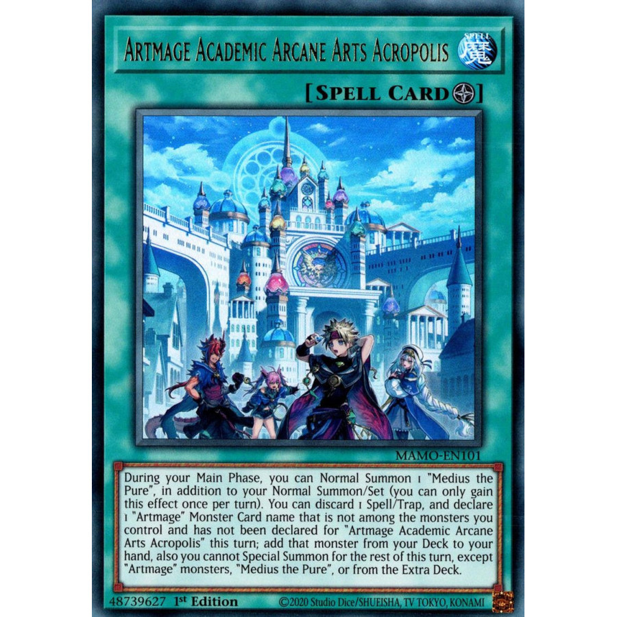 Yu-Gi-Oh TCG MAMO-EN101 UR Artmage Academic Arcane Arts Acropolis Magnificent Monsters