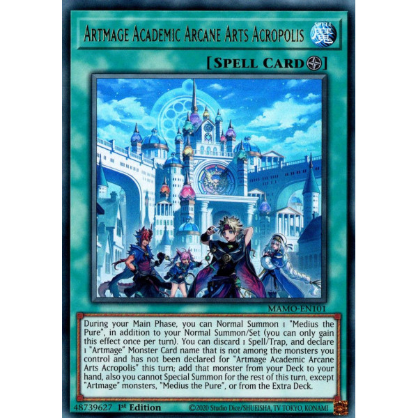 Yu-Gi-Oh TCG MAMO-EN101 UR Artmage Academic Arcane Arts Acropolis Magnificent Monsters
