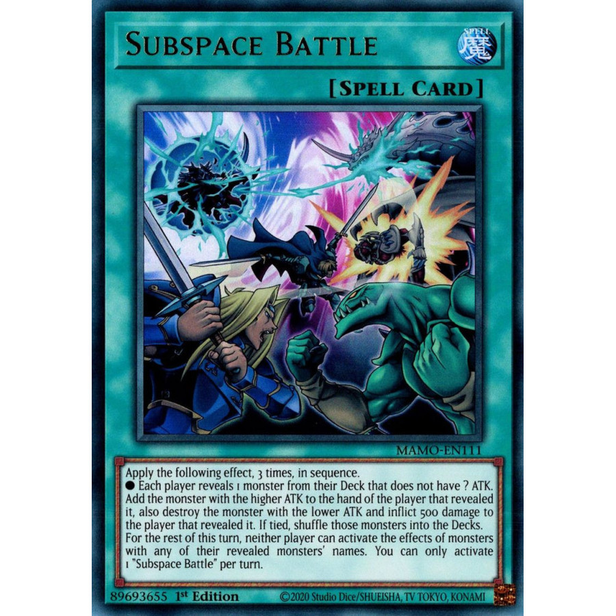 Yu-Gi-Oh TCG MAMO-EN111 UR Subspace Battle Magnificent Monsters