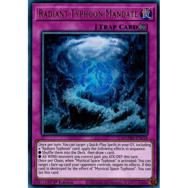 Yu-Gi-Oh TCG MAMO-EN118 UR Radiant Typhoon Mandate Magnificent Monsters