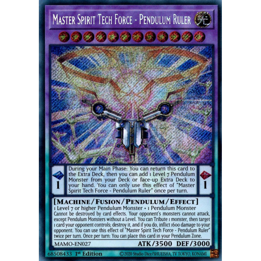 Yu-Gi-Oh TCG MAMO-EN027 SE Master Spirit Tech Force - Pendulum Ruler Magnificent Monsters