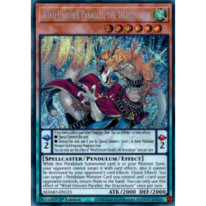 Yu-Gi-Oh TCG MAMO-EN125 SE Wind Unicorn Parallel, the Dracoslayer Magnificent Monsters