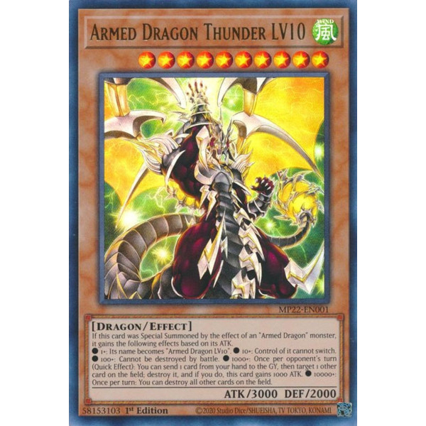 Yu-Gi-Oh TCG MP22-EN001 UR Armed Dragon Thunder LV10 Effect Monster