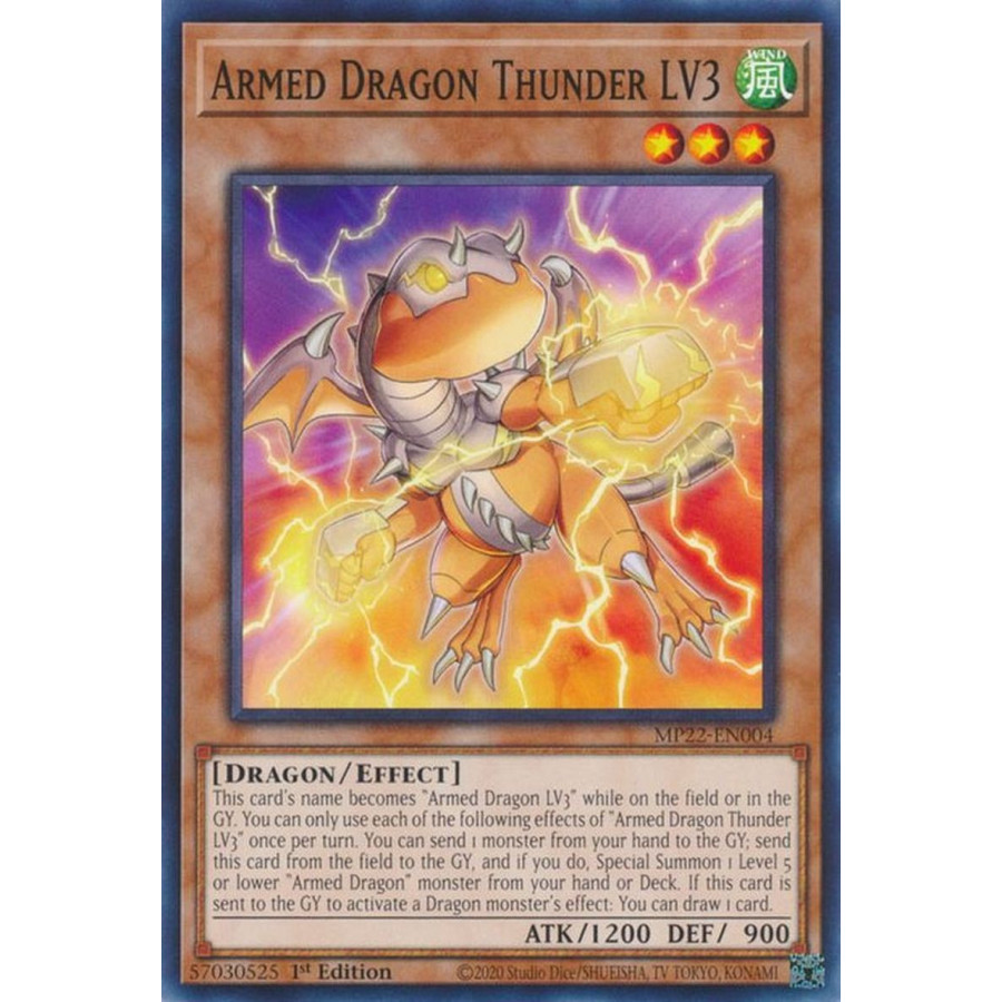 Yu-Gi-Oh TCG MP22-EN004 C Armed Dragon Thunder LV3 Effect Monster