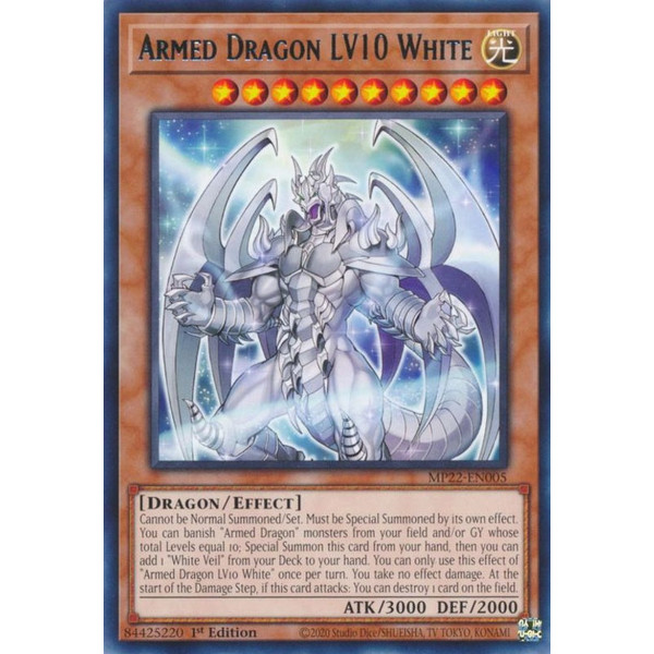 Yu-Gi-Oh TCG MP22-EN005 R Armed Dragon LV10 White Effect Monster