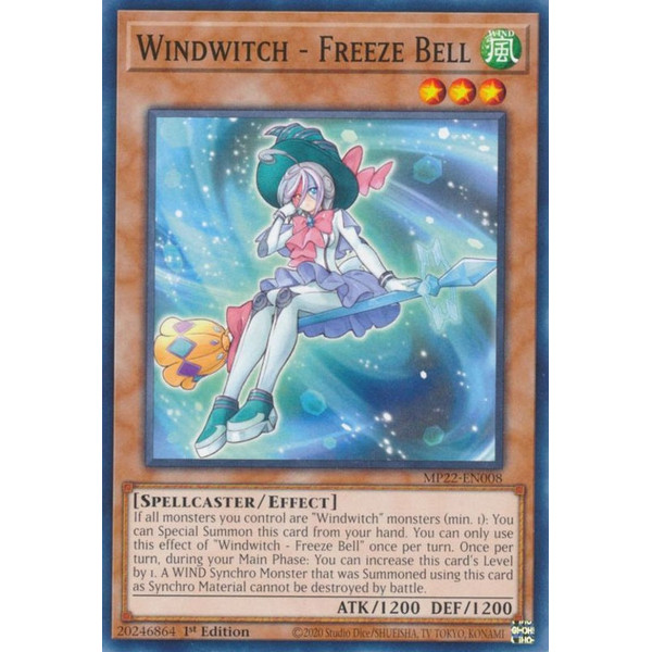 Yu-Gi-Oh TCG MP22-EN008 C Windwitch - Freeze Bell Effect Monster