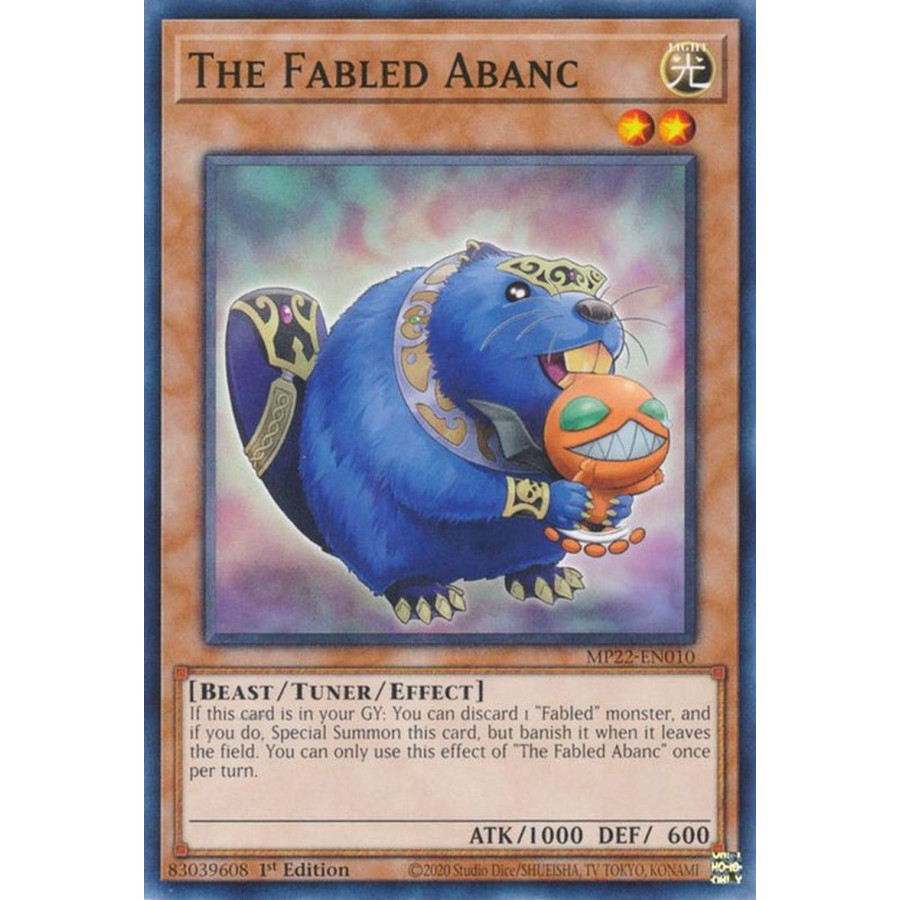 Yu-Gi-Oh TCG MP22-EN010 C The Fabled Abanc Effect Tuner monster