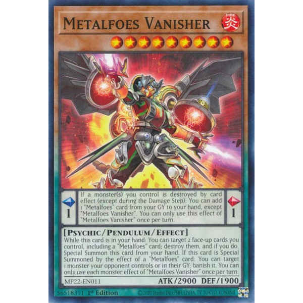 Yu-Gi-Oh TCG MP22-EN011 C Metalfoes Vanisher Effect Pendulum Monster