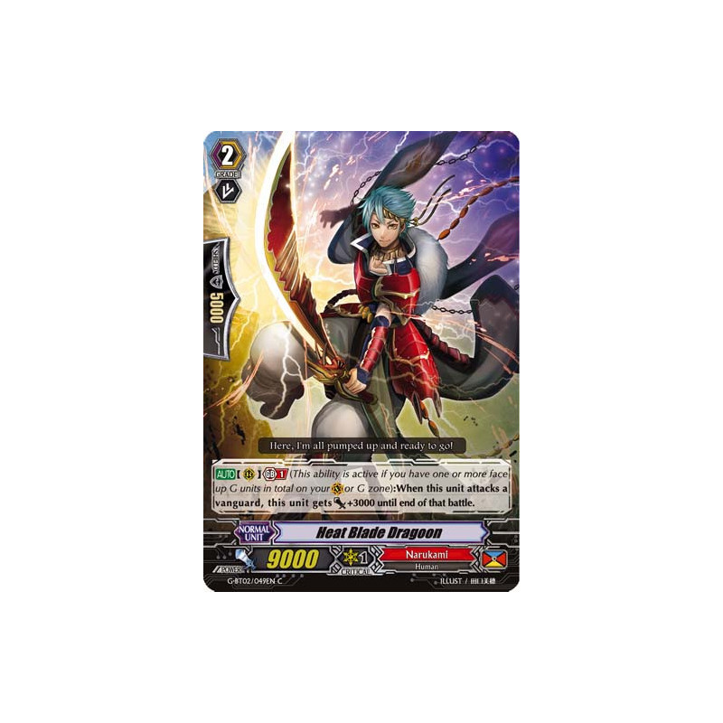 Vanguard_TCG_card_G-BT02_049EN_C_Heat_Blade_Dragoon_Soaring_Ascent_of_Gale_Blossom