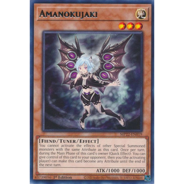 Yu-Gi-Oh TCG MP22-EN019 R Amanokujaki Effect Tuner monster