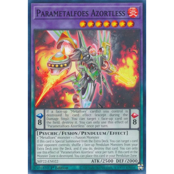 Yu-Gi-Oh TCG MP22-EN022 C Parametalfoes Azortless Effect Fusion Pendulum Monster