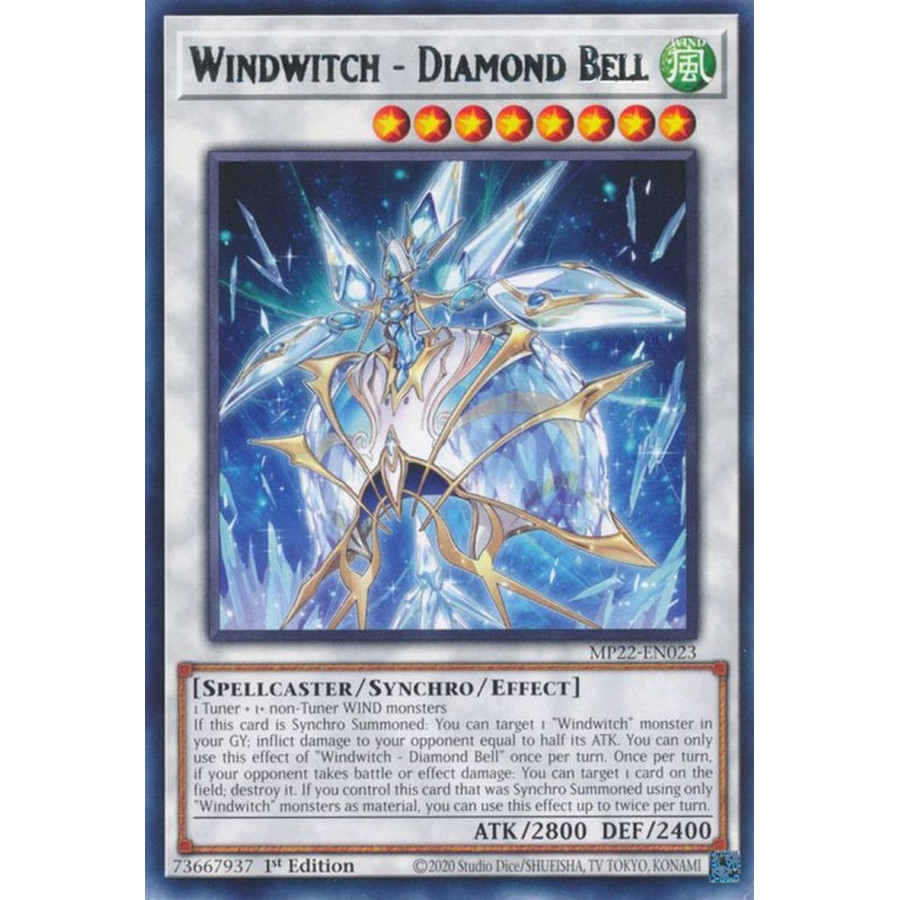 Yu-Gi-Oh TCG MP22-EN023 R Windwitch - Diamond Bell Effect Synchro Monster