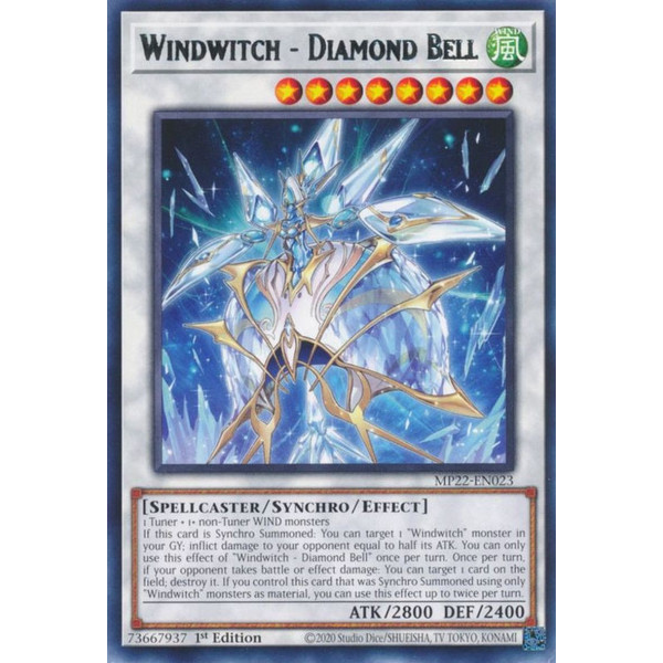 Yu-Gi-Oh TCG MP22-EN023 R Windwitch - Diamond Bell Effect Synchro Monster