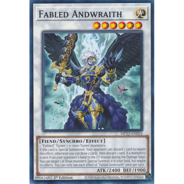 Yu-Gi-Oh TCG MP22-EN024 C Fabled Andwraith Effect Synchro Monster