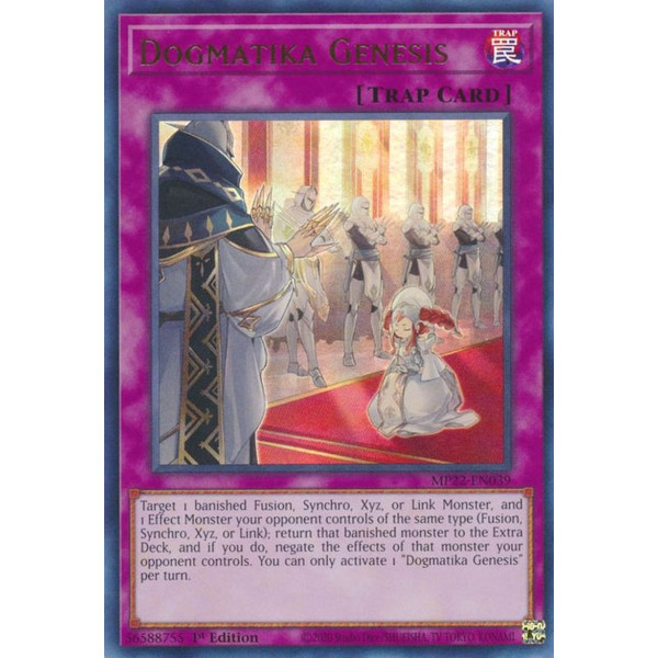 Yu-Gi-Oh TCG MP22-EN039 UR Dogmatika Genesis Normal Trap