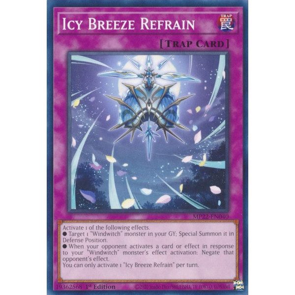 Yu-Gi-Oh TCG MP22-EN040 C Icy Breeze Refrain Normal Trap