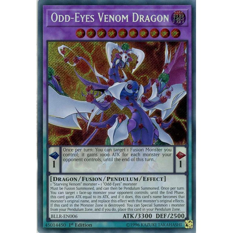 Occasion card yu gi oh dragon venom odd eyed BLLR-fr006.