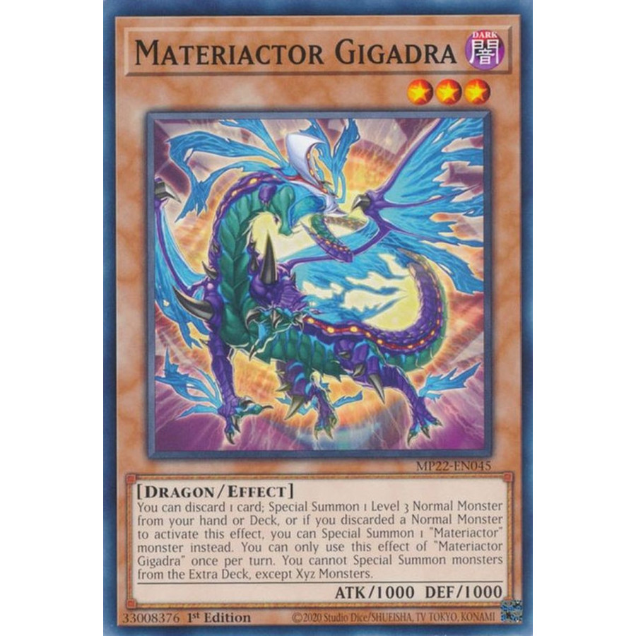 Yu-Gi-Oh TCG MP22-EN045 C Materiactor Gigadra Effect Monster