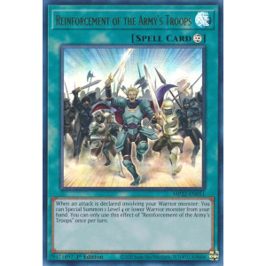 Yu-Gi-Oh TCG MP22-EN051 UR Reinforcement of the Army's Troops Continuous Spell