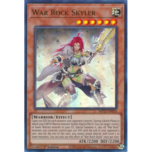 Yu-Gi-Oh TCG MP22-EN054 UR War Rock Skyler Effect Monster