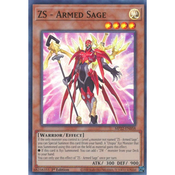 Yu-Gi-Oh TCG MP22-EN058 SR ZS - Armed Sage Effect Monster
