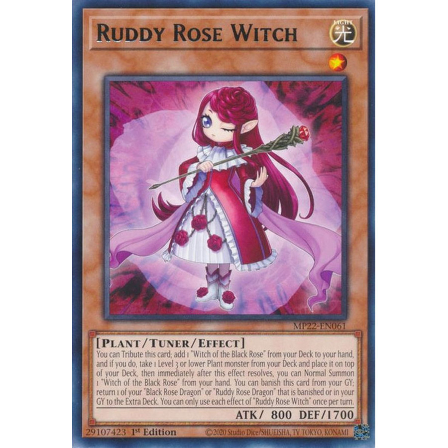 Yu-Gi-Oh TCG MP22-EN061 R Ruddy Rose Witch Effect Tuner monster