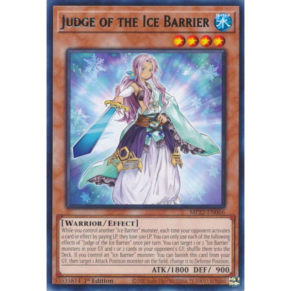 Yu-Gi-Oh TCG MP22-EN066 R Judge of the Ice Barrier Effect Monster