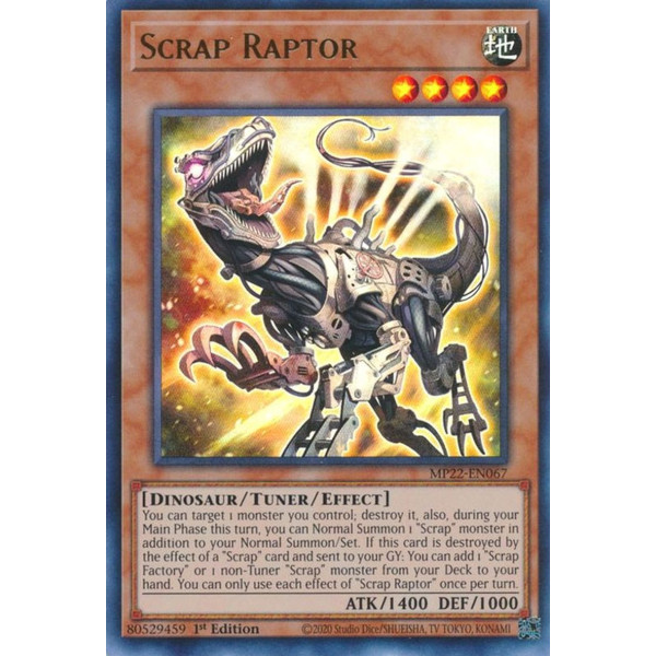 Yu-Gi-Oh TCG MP22-EN067 UR Scrap Raptor Effect Tuner monster