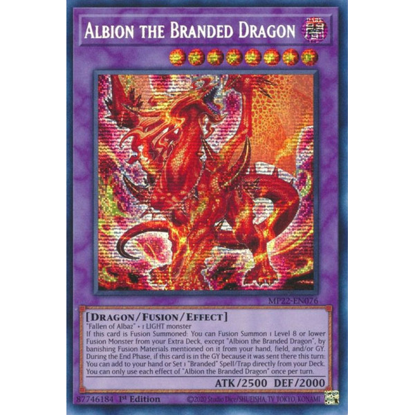 Yu-Gi-Oh TCG MP22-EN076 PSE Albion the Branded Dragon Effect Fusion Monster