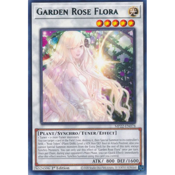 Yu-Gi-Oh TCG MP22-EN078 R Garden Rose Flora Effect Tuner Synchro Monster