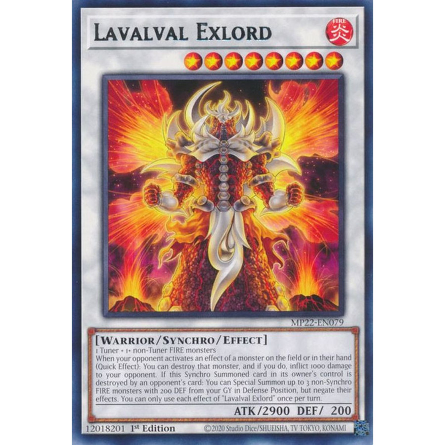 Yu-Gi-Oh TCG MP22-EN079 R Lavalval Exlord Effect Synchro Monster