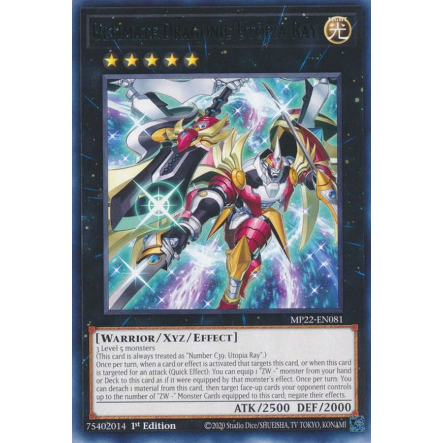 Yu-Gi-Oh TCG MP22-EN081 R Ultimate Dragonic Utopia Ray Effect Xyz Monster