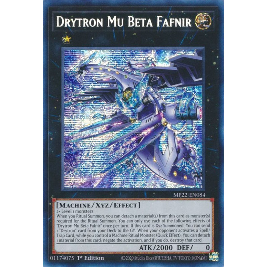 Yu-Gi-Oh TCG MP22-EN084 PSE Drytron Mu Beta Fafnir Effect Xyz Monster