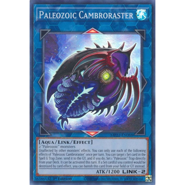 Yu-Gi-Oh TCG MP22-EN088 SR Paleozoic Cambroraster Effect Link Monster