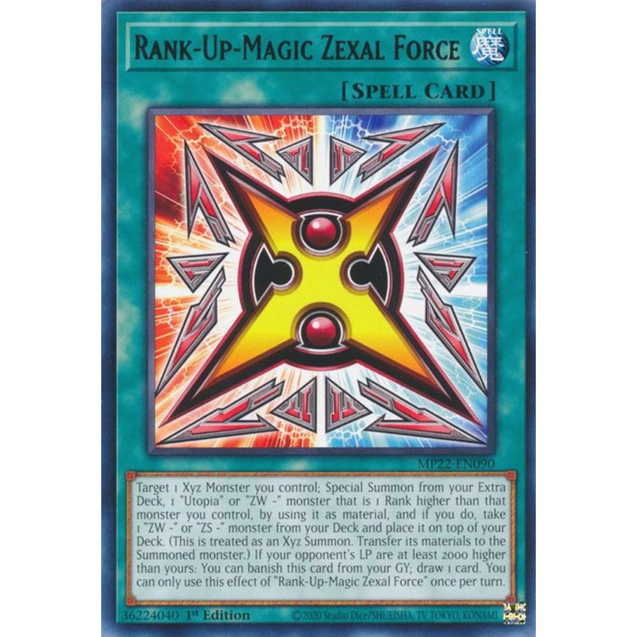 Yu-Gi-Oh TCG MP22-EN090 R Rank-Up-Magic Zexal Force Normal Spell