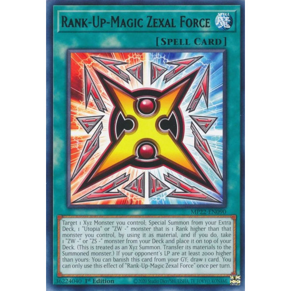 Yu-Gi-Oh TCG MP22-EN090 R Rank-Up-Magic Zexal Force Normal Spell