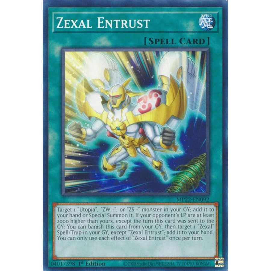 Yu-Gi-Oh TCG MP22-EN092 C Zexal Entrust Normal Spell