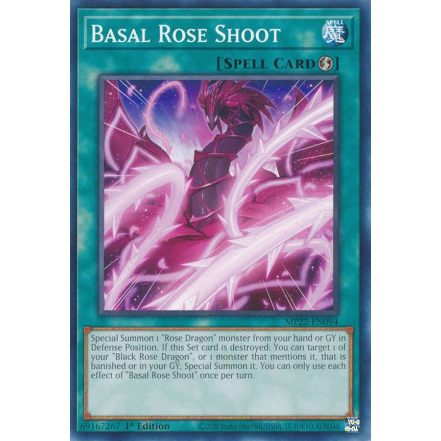 Yu-Gi-Oh TCG MP22-EN094 C Basal Rose Shoot Quick-Play Spell