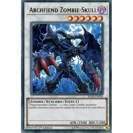 Archfiend Zombie-Skull BLLR-EN058 1st Ed Ultra Rare YuGiOh Card 