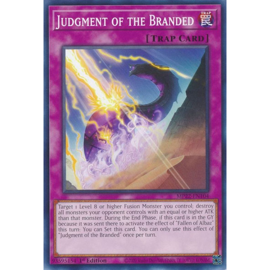Yu-Gi-Oh TCG MP22-EN104 C Judgment of the Branded Normal Trap