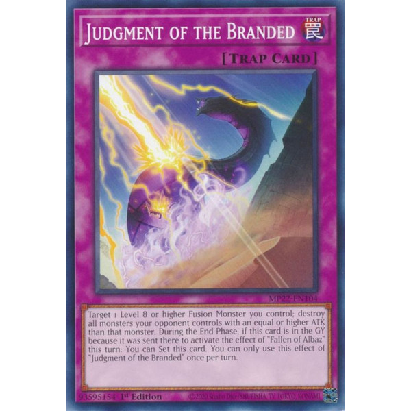 Yu-Gi-Oh TCG MP22-EN104 C Judgment of the Branded Normal Trap